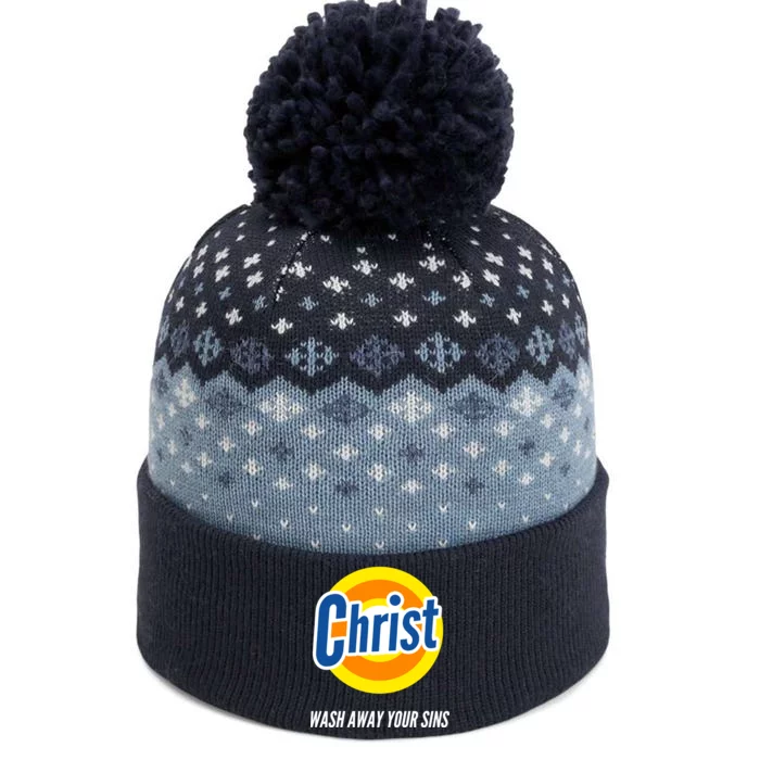 Christ Stain Remover Wash Away Your Sins The Baniff Cuffed Pom Beanie