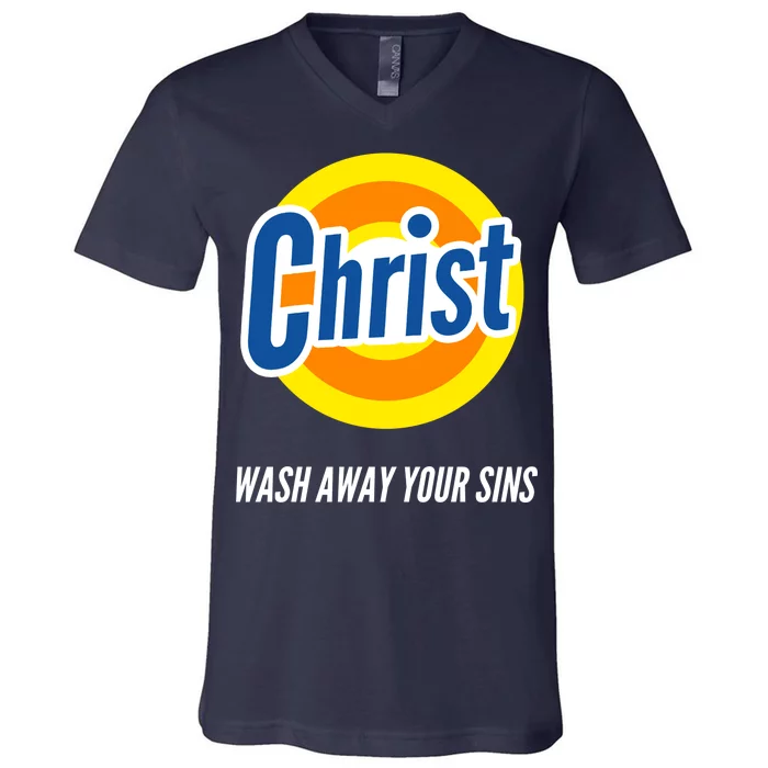 Christ Stain Remover Wash Away Your Sins V-Neck T-Shirt