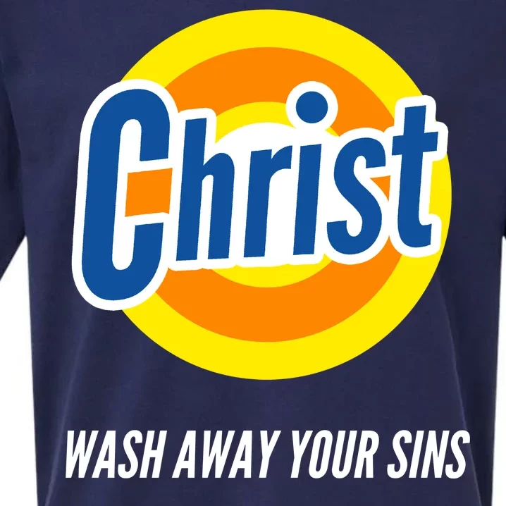 Christ Stain Remover Wash Away Your Sins Sueded Cloud Jersey T-Shirt