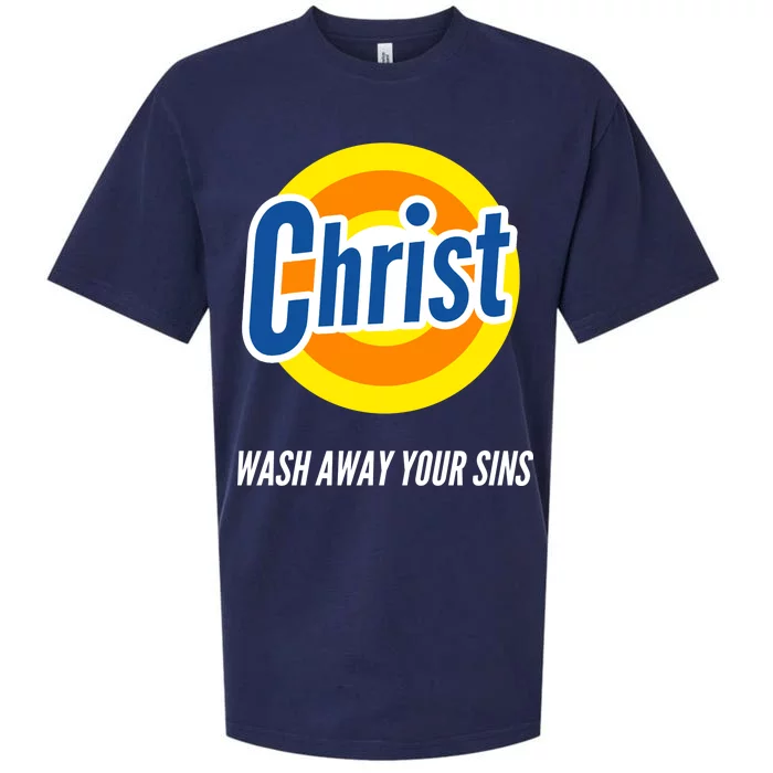 Christ Stain Remover Wash Away Your Sins Sueded Cloud Jersey T-Shirt