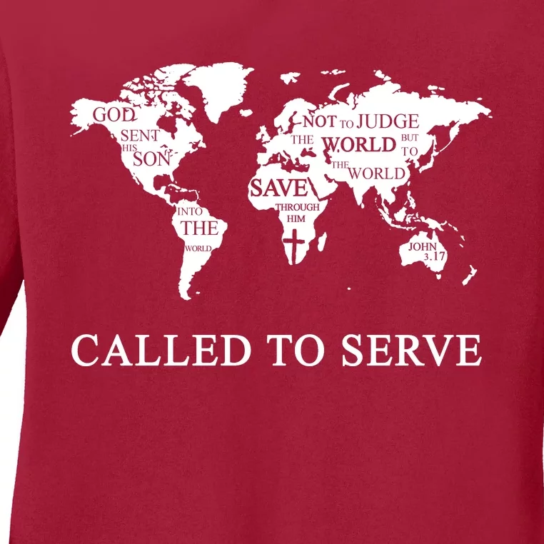 Christian Missionary Called To Serve Ladies Long Sleeve Shirt