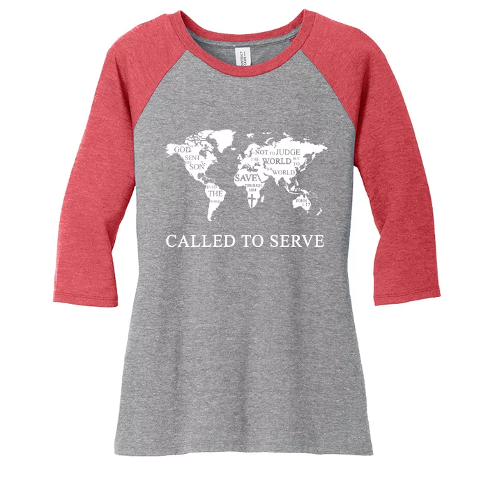 Christian Missionary Called To Serve Women's Tri-Blend 3/4-Sleeve Raglan Shirt