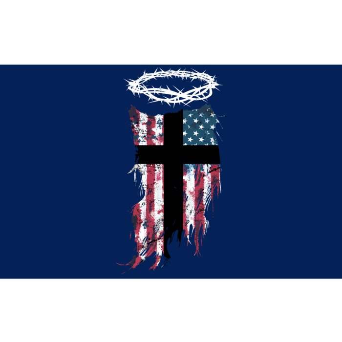 Christian Patriotic USA Flag Bumper Sticker