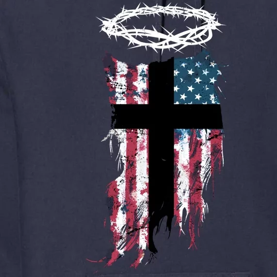 Christian Patriotic USA Flag Premium Hoodie