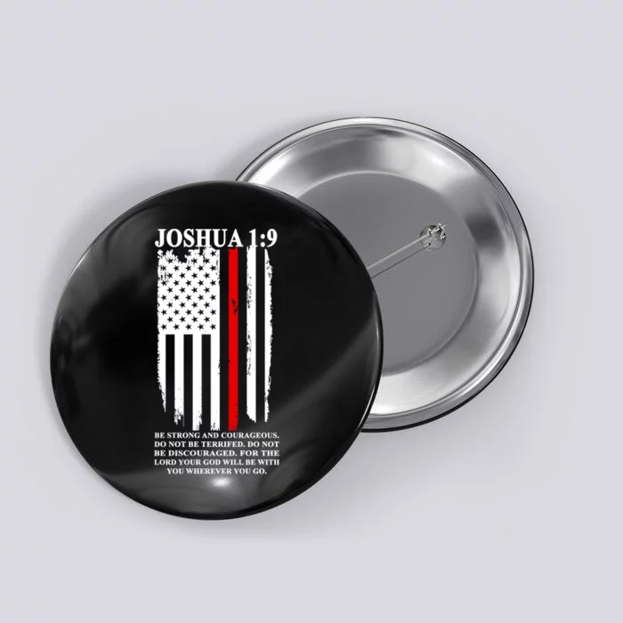 Christian Red Thin Line Button