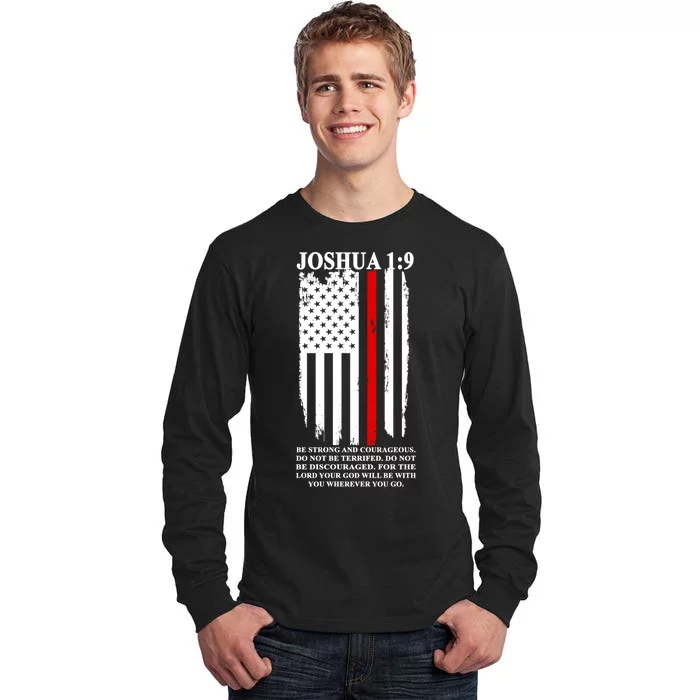 Christian Red Thin Line Tall Long Sleeve T-Shirt