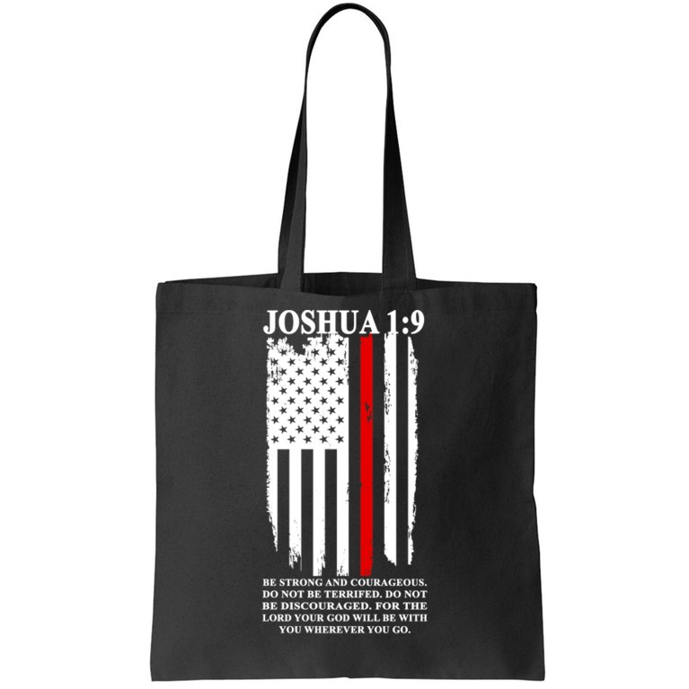 Christian Red Thin Line Tote Bag