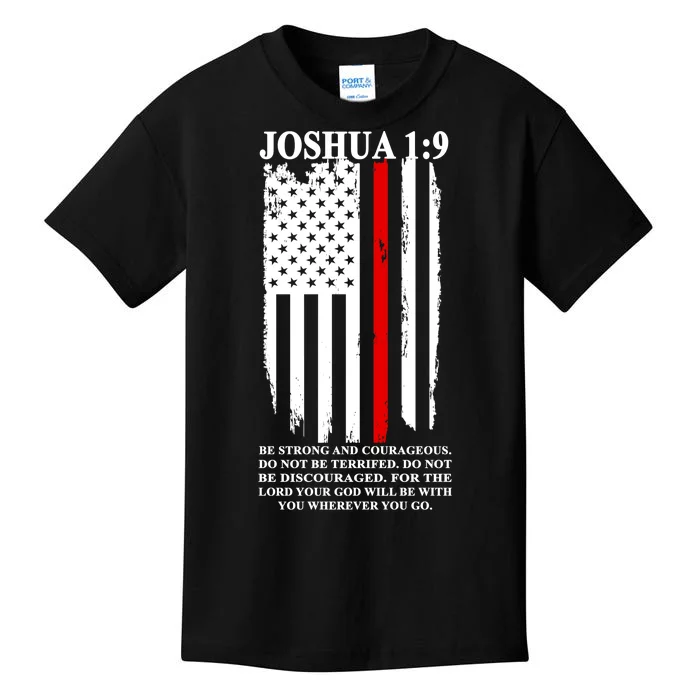 Christian Red Thin Line Kids T-Shirt