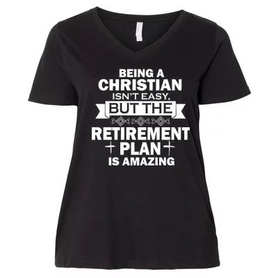 Retirement Fishing Definition Women's V-Neck Plus Size T-Shirt