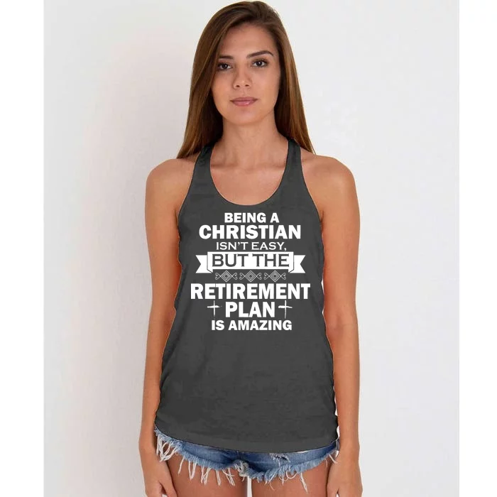 Christian Retirement Plan Women's Knotted Racerback Tank