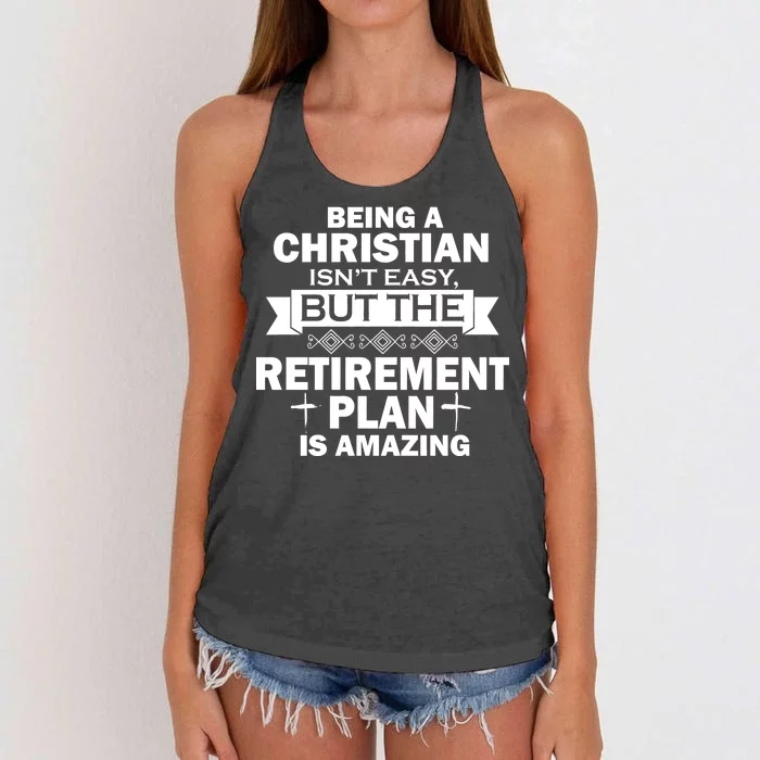 Christian Retirement Plan Women's Knotted Racerback Tank