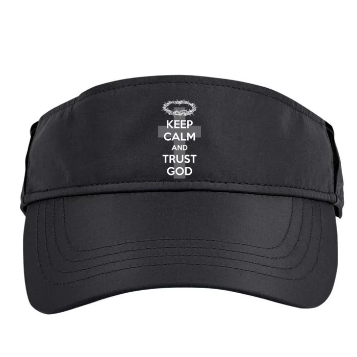 Christian Slogan: Keep Calm and Trust God Adult Drive Performance Visor