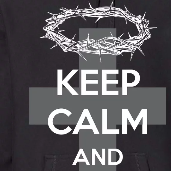 Christian Slogan: Keep Calm and Trust God Premium Hoodie