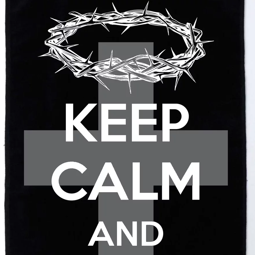 Christian Slogan: Keep Calm and Trust God Platinum Collection Golf Towel