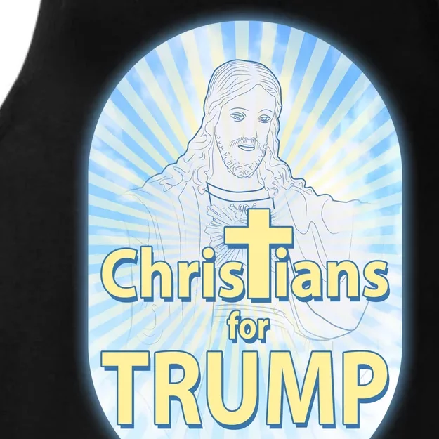 Christians For Trump Ladies Tri-Blend Wicking Tank