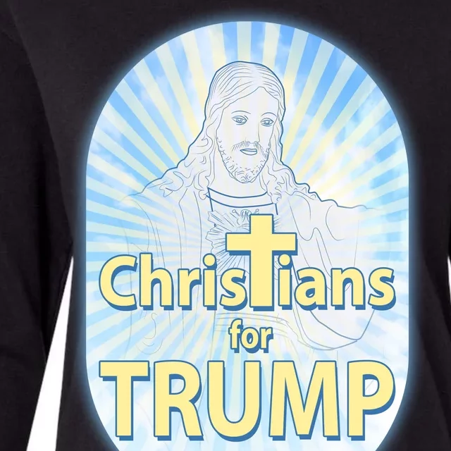 Christians For Trump Womens Cotton Relaxed Long Sleeve T-Shirt