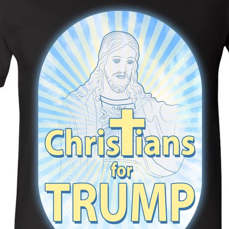 Christians For Trump V-Neck T-Shirt