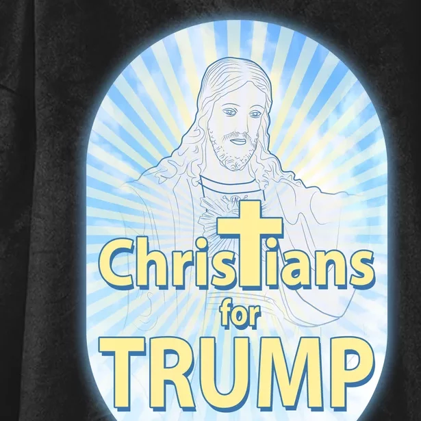 Christians For Trump Hooded Wearable Blanket