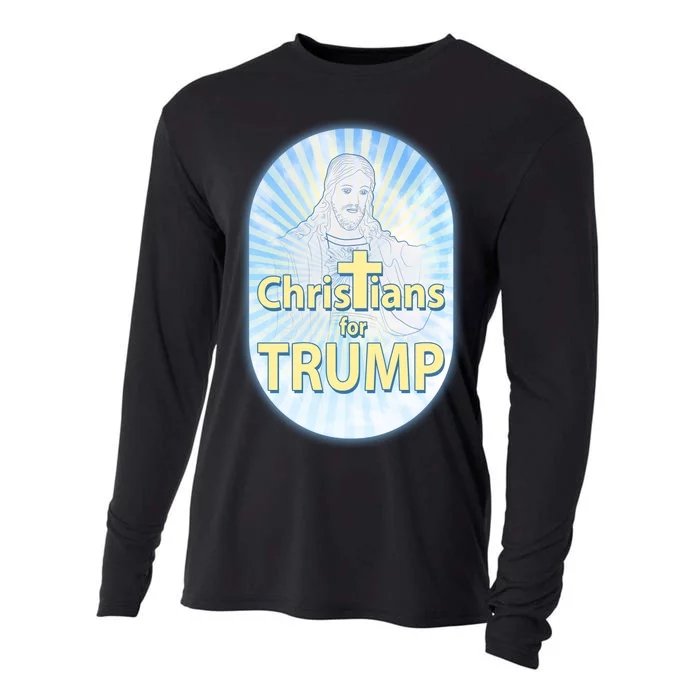 Christians For Trump Cooling Performance Long Sleeve Crew