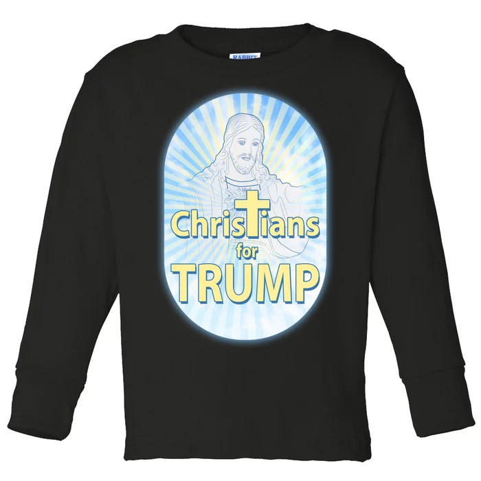 Christians For Trump Toddler Long Sleeve Shirt