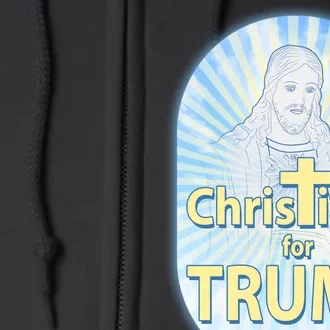 Christians For Trump Full Zip Hoodie