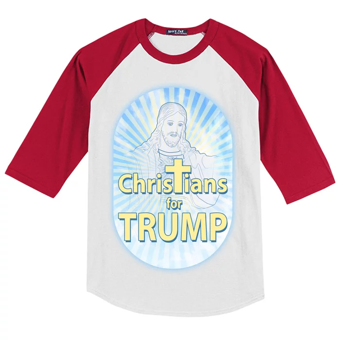 Christians For Trump Kids Colorblock Raglan Jersey