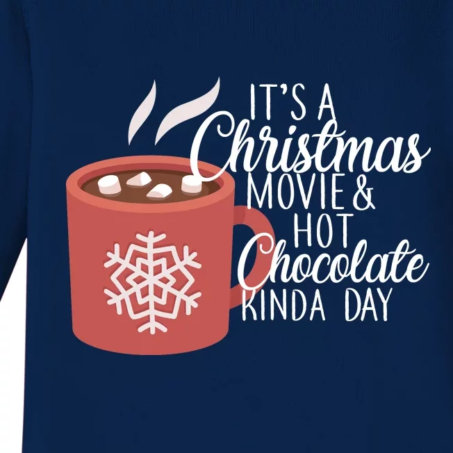 Christmas  Movie and Hot Chocolate Baby Long Sleeve Bodysuit