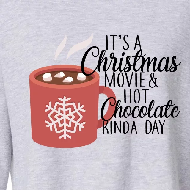 Christmas  Movie and Hot Chocolate Cropped Pullover Crew