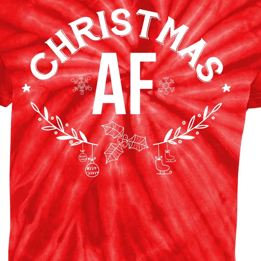 Christmas AF Kids Tie-Dye T-Shirt