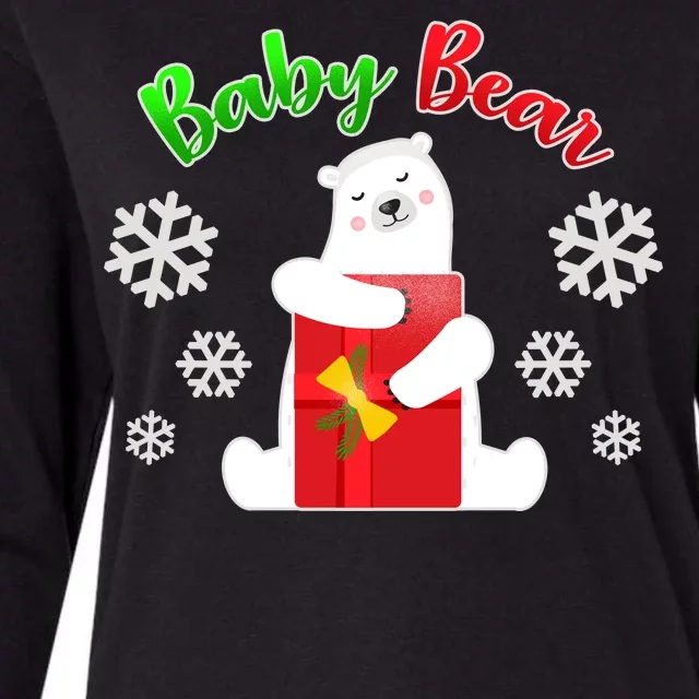 Christmas Baby Bear Womens Cotton Relaxed Long Sleeve T-Shirt