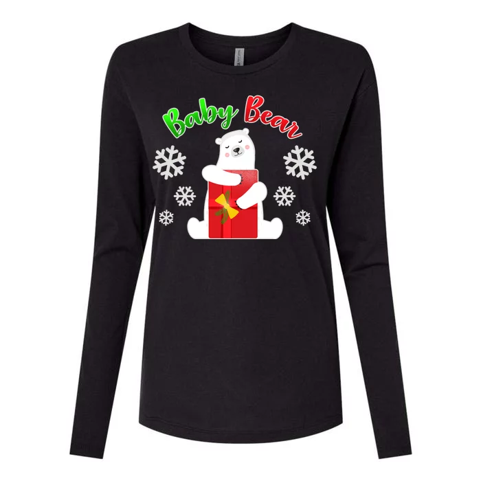 Christmas Baby Bear Womens Cotton Relaxed Long Sleeve T-Shirt