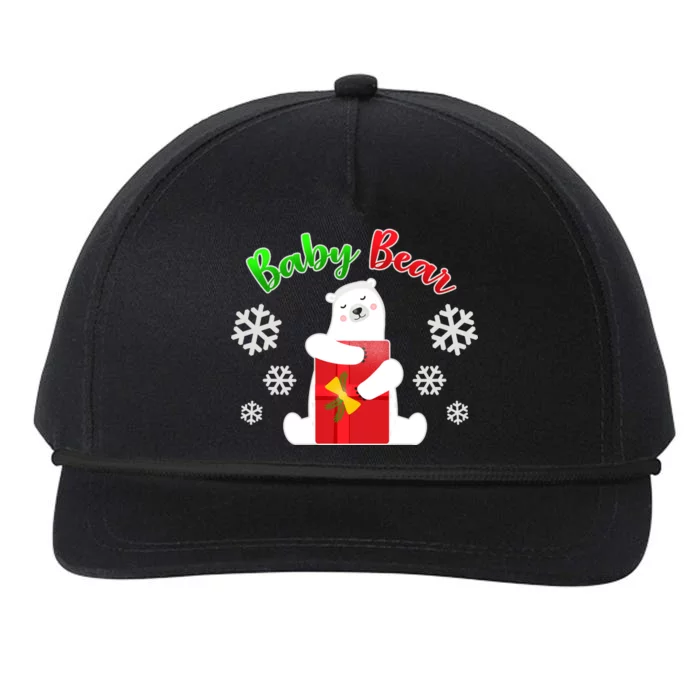 Christmas Baby Bear Snapback Five-Panel Rope Hat