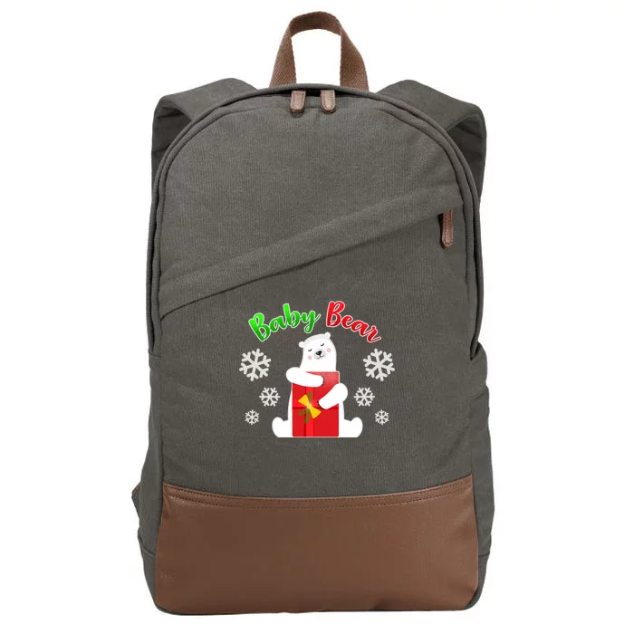 Christmas Baby Bear Cotton Canvas Backpack