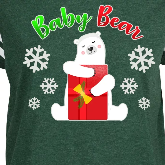 Christmas Baby Bear Enza Ladies Jersey Football T-Shirt