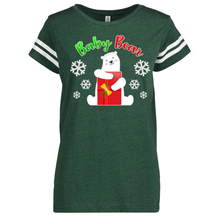 Christmas Baby Bear Enza Ladies Jersey Football T-Shirt