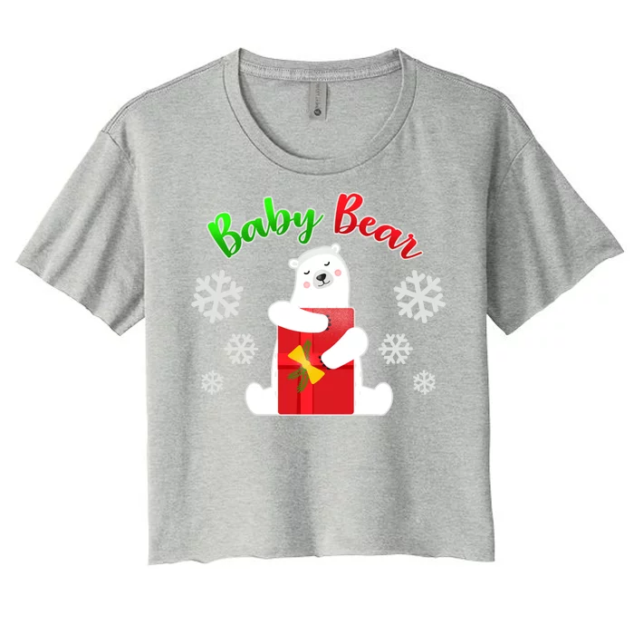 Christmas Baby Bear Women's Crop Top Tee