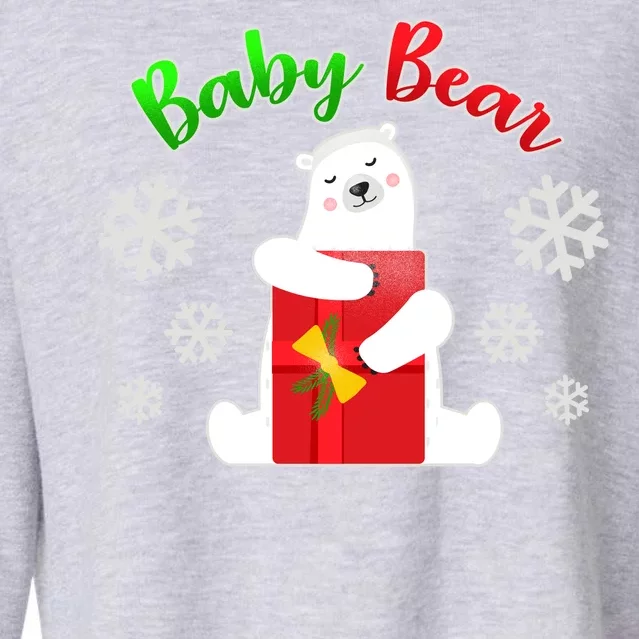 Christmas Baby Bear Cropped Pullover Crew