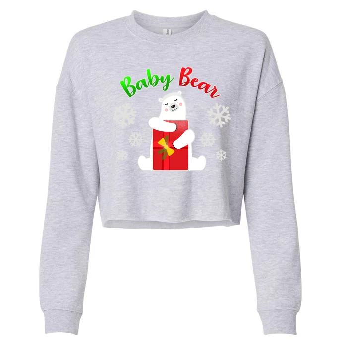 Christmas Baby Bear Cropped Pullover Crew