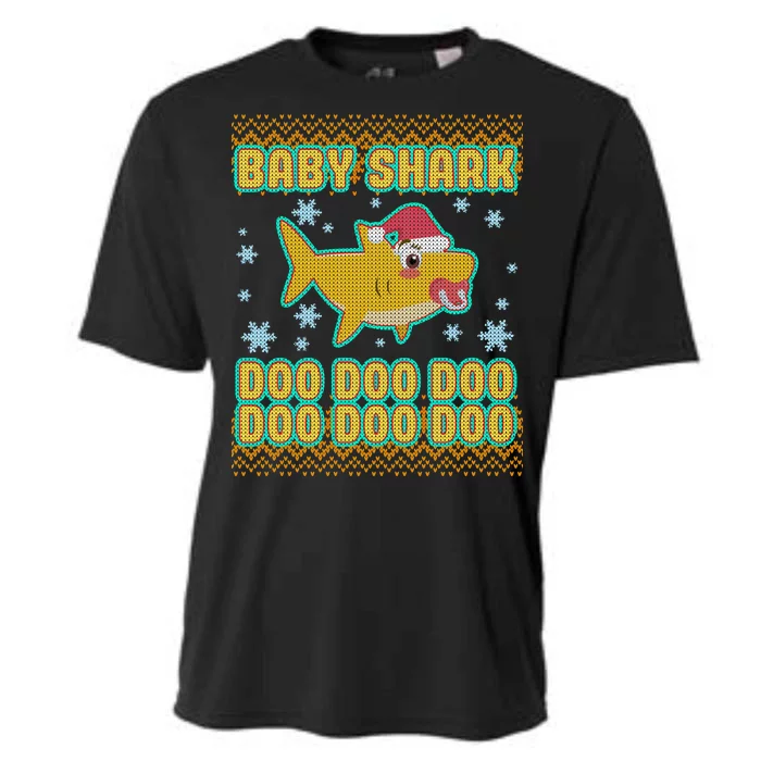 Christmas Baby Shark Doo Doo Doo Cooling Performance Crew T-Shirt