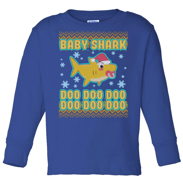 Christmas Baby Shark Doo Doo Doo Toddler Long Sleeve Shirt