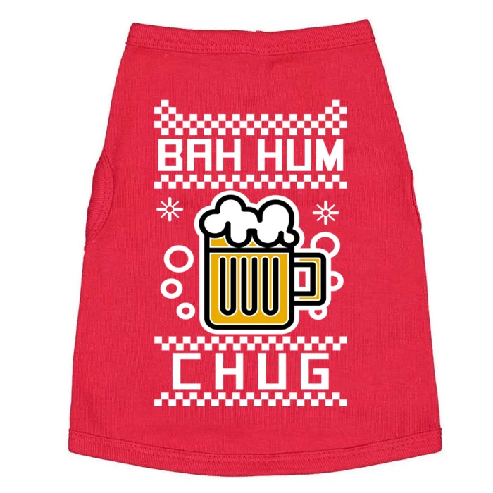 Christmas Bah Hum Chug Ugly Sweater Design Doggie Tank