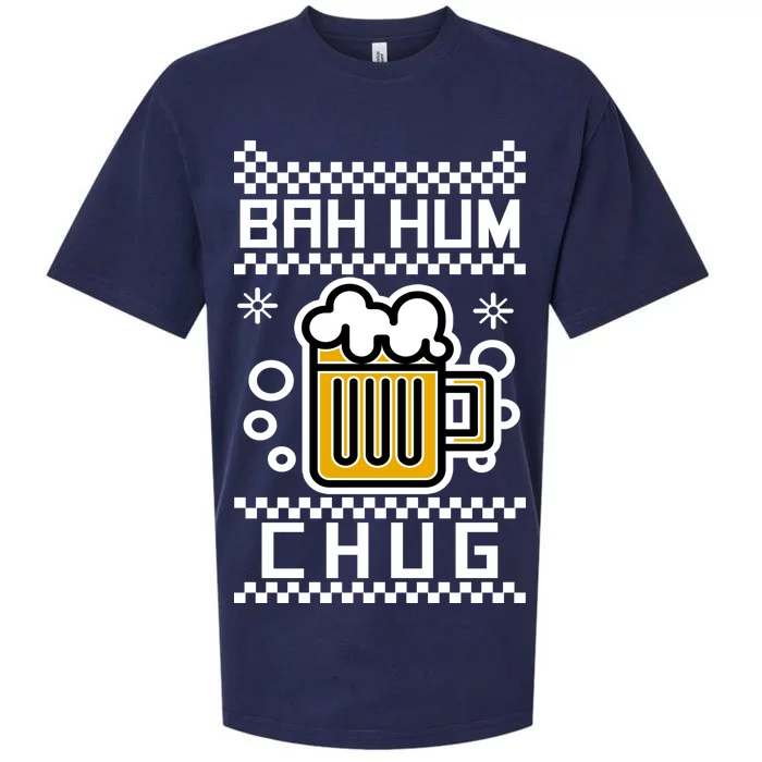 Christmas Bah Hum Chug Ugly Sweater Design Sueded Cloud Jersey T-Shirt