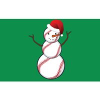 Christmas Baseball Snowman Bumper Sticker