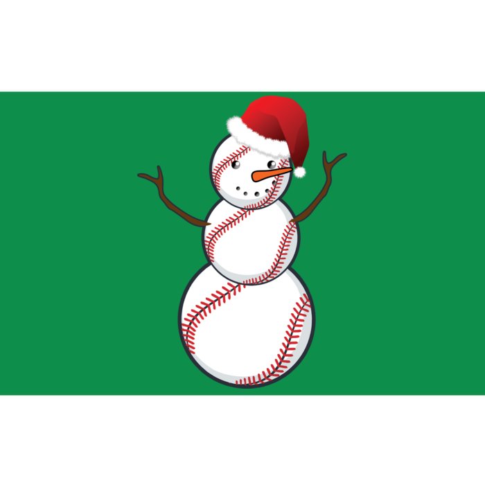 Christmas Baseball Snowman Bumper Sticker