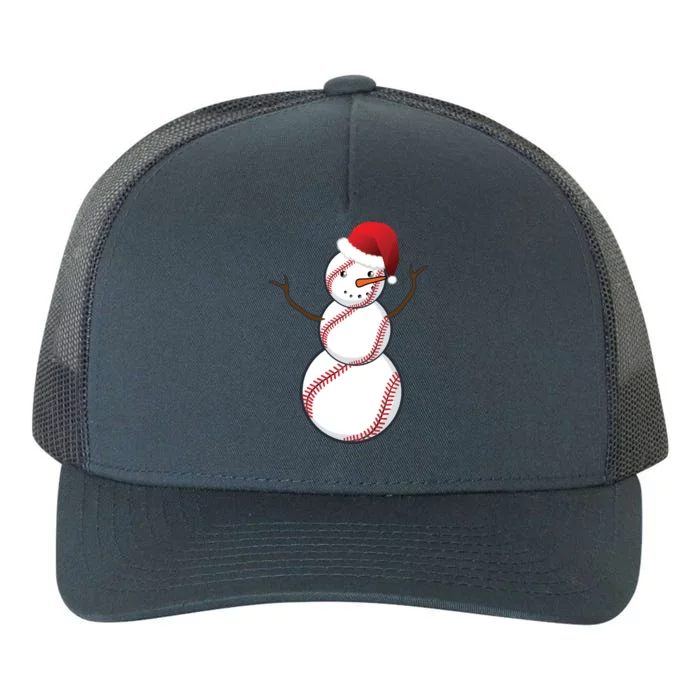 Christmas Baseball Snowman Yupoong Adult 5-Panel Trucker Hat