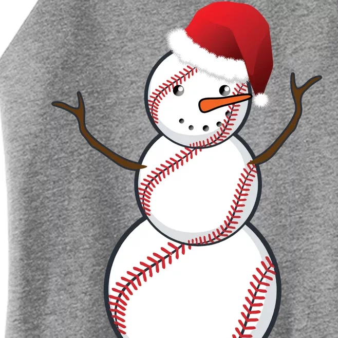 Christmas Baseball Snowman Women’s Perfect Tri Rocker Tank