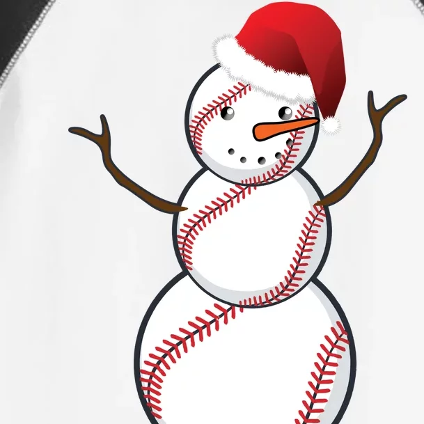 Christmas Baseball Snowman Toddler Fine Jersey T-Shirt