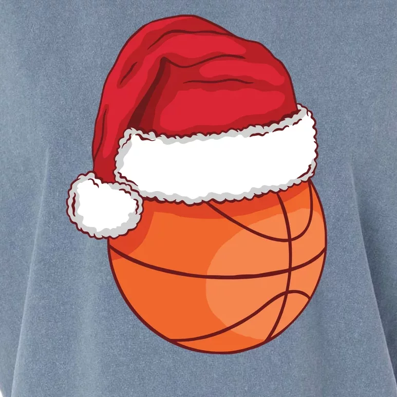 Christmas Basketball Santa Garment-Dyed Women's Muscle Tee