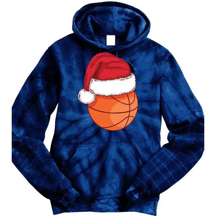 Christmas Basketball Santa Tie Dye Hoodie