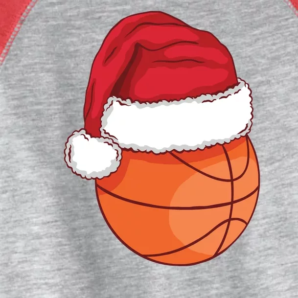 Christmas Basketball Santa Toddler Fine Jersey T-Shirt